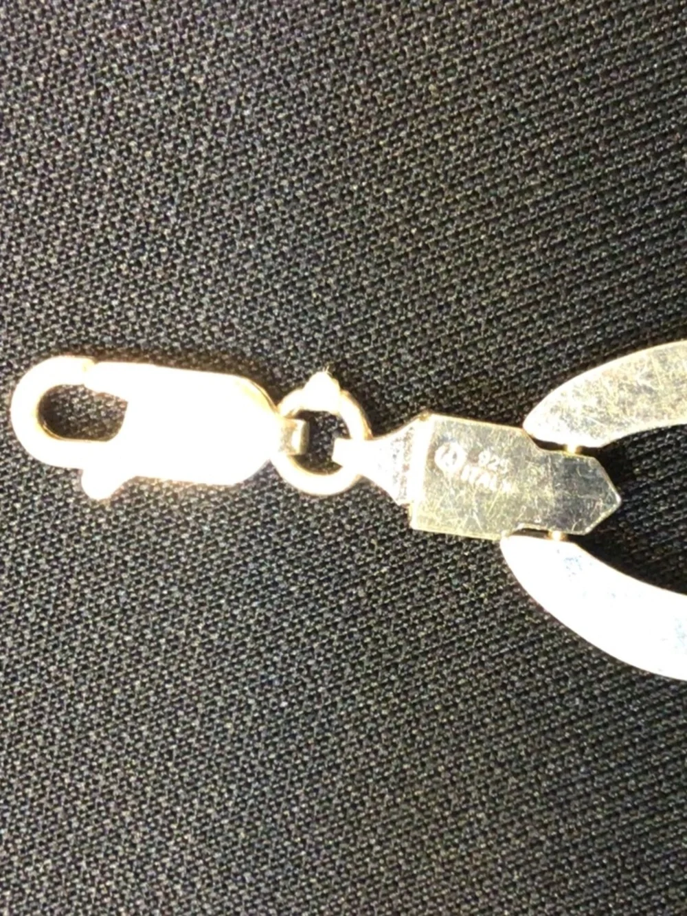 Stylish Sterling Silver Oval Link Bracelet 925 Italy